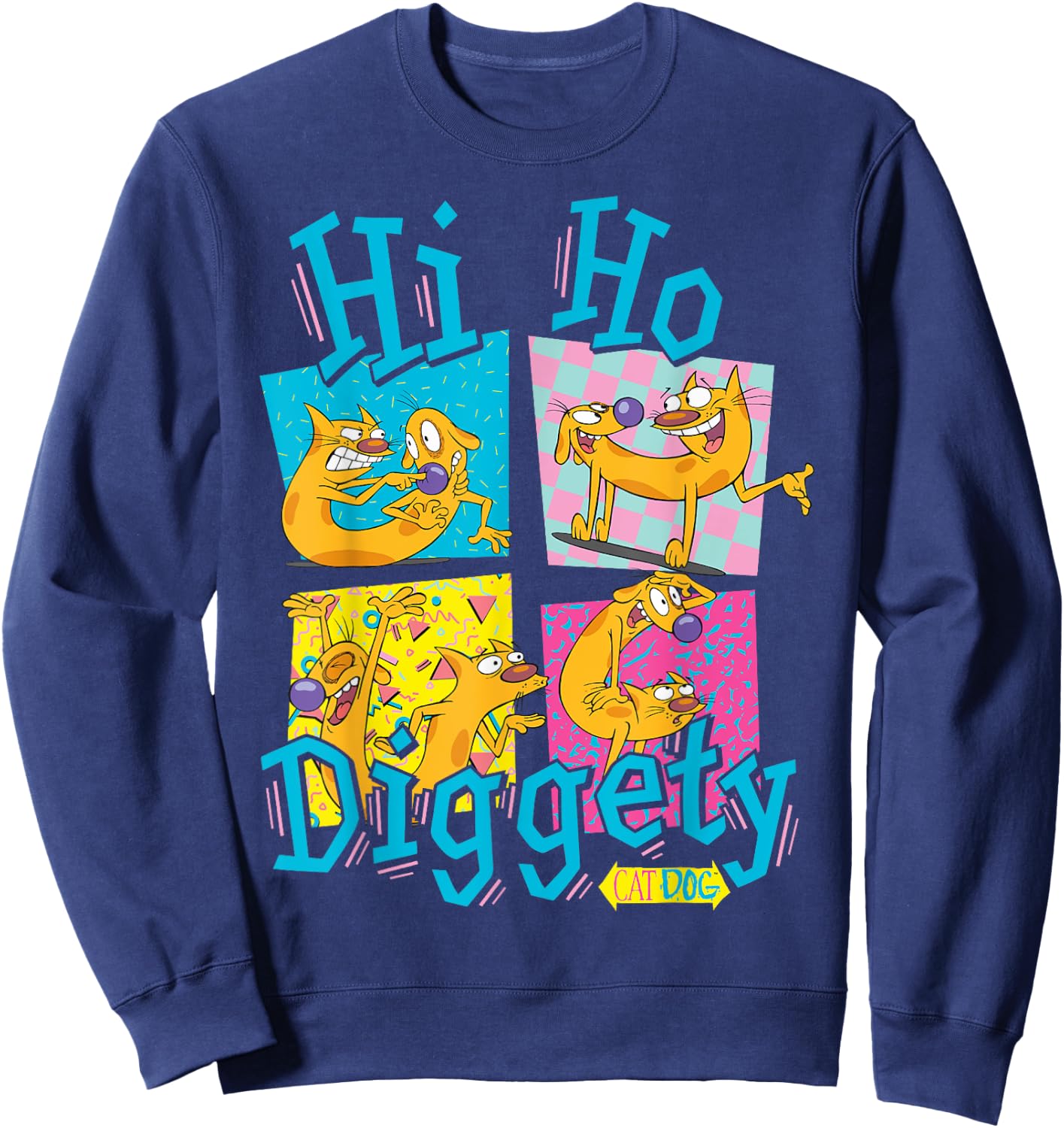 CatDog Hi Ho Diggety Retro Box Up Sweatshirt - Sweatshirt | Navy