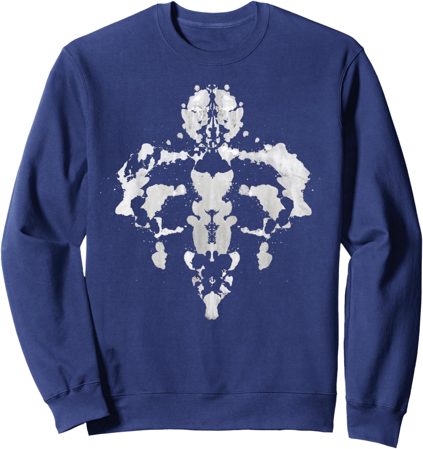 Rorschach Ink Blot Test T Shirt white Psychology gift Sweatshirt - Sweatshirt | Navy