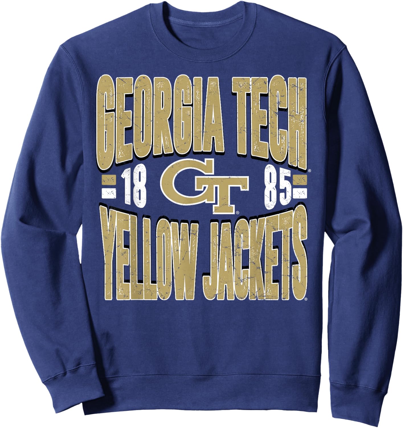 Georgia Tech Yellow Jackets Vintage 90's Retro Navy Sweatshirt - Sweatshirt | Navy
