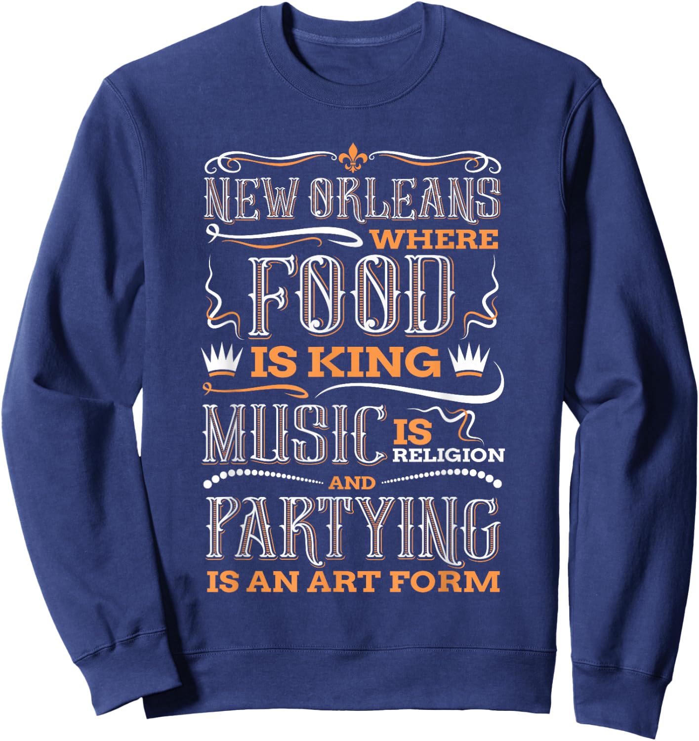 New Orleans Louisiana Vintage Souvenir Gift Sweatshirt - Sweatshirt | Navy