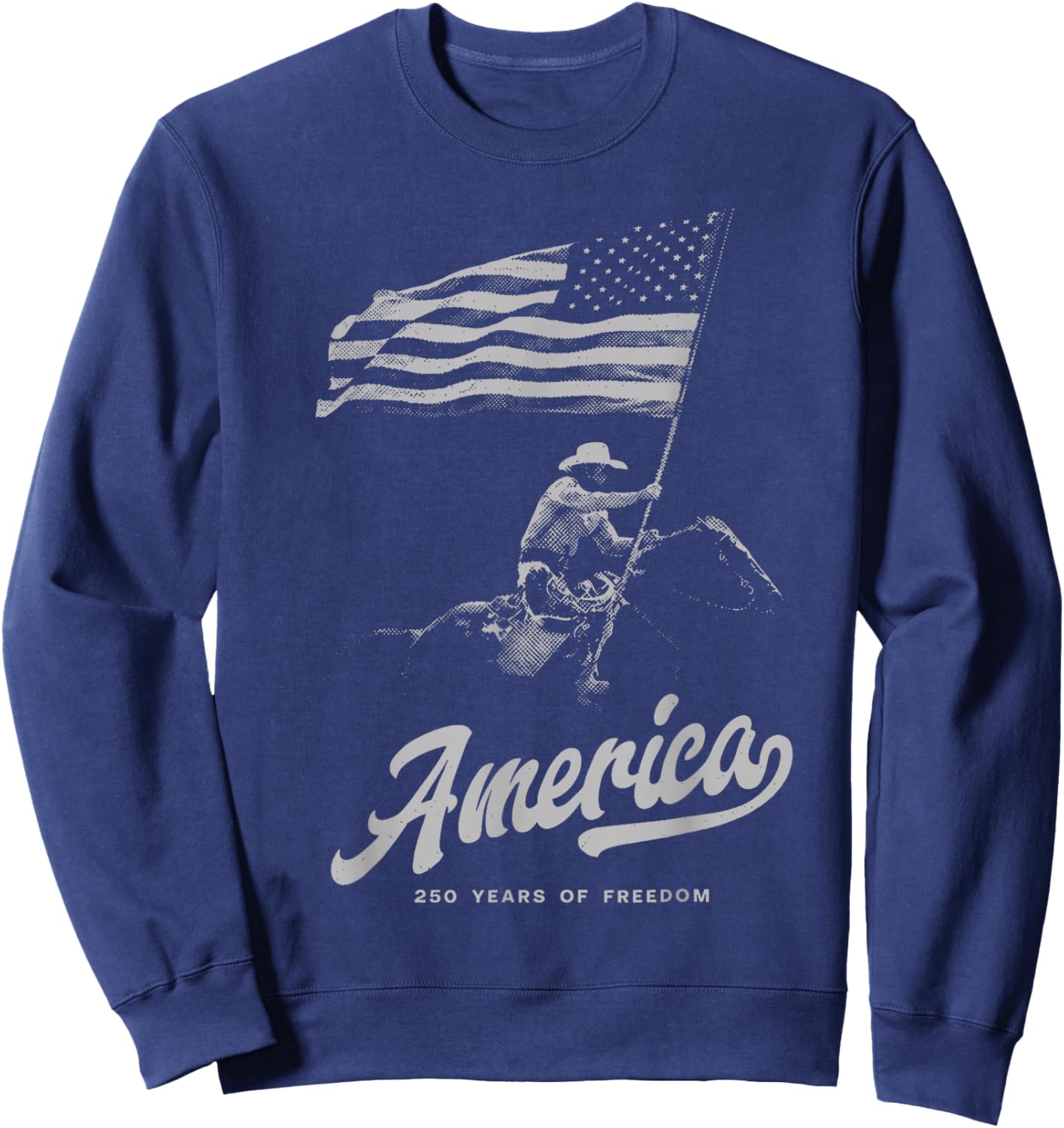 Retro Cowboy USA 250th Anniversary 2026 Sweatshirt - Sweatshirt | Navy