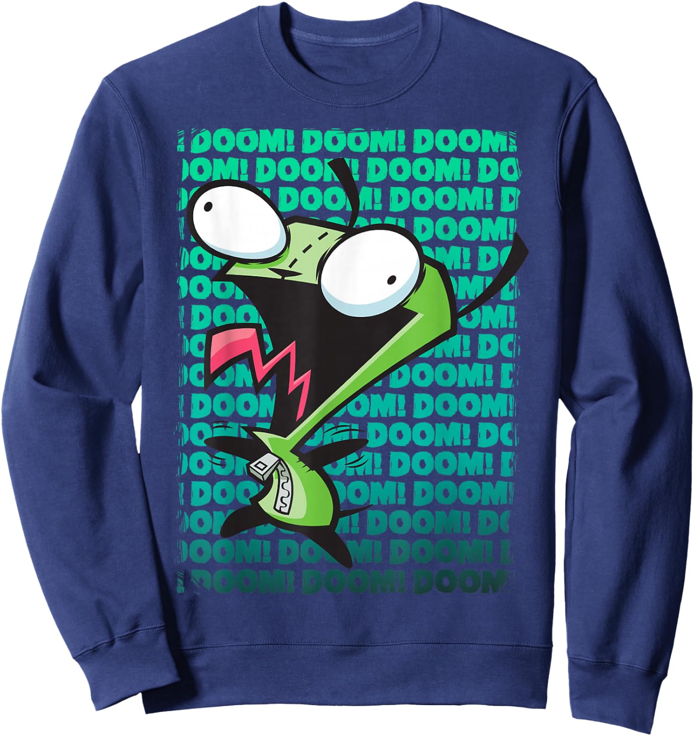 Nickelodeon Invader Zim Gir Impending Doom Song Small Sweatshirt - Sweatshirt | Navy