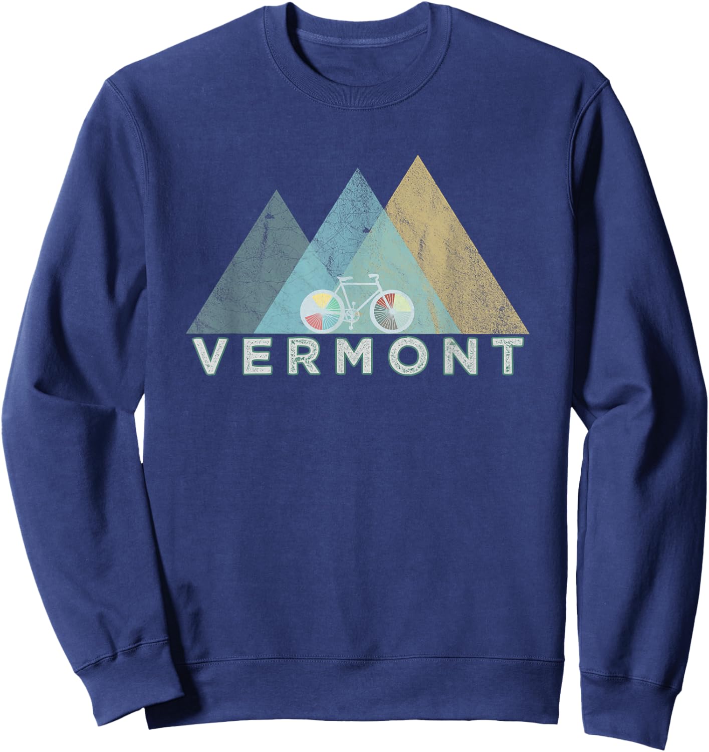 Retro Vermont Vintage Bike - Vermont Bicycle Sweatshirt - Sweatshirt | Navy