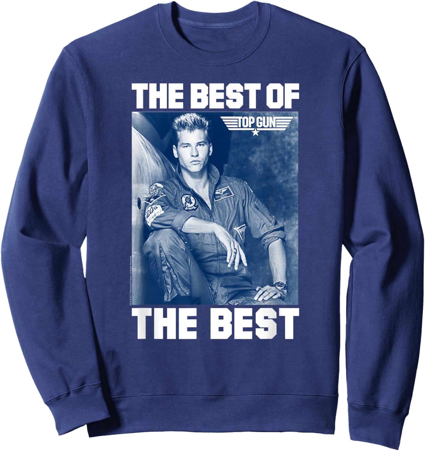 Top Gun The Best of The Best Iceman Blue Photo Action Movie Sweatshirt - Sweatshirt | Navy
