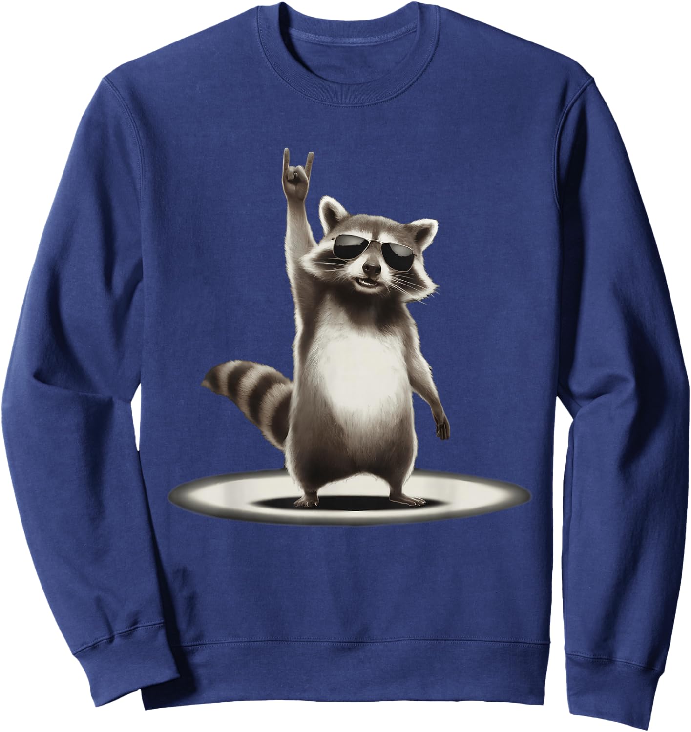 Raccoon Rock Music Men Kids Women Funny Raccoon Sweatshirt - Sweatshirt | Navy