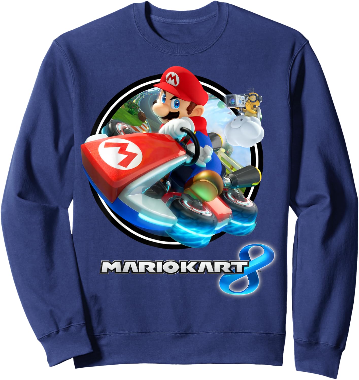 Nintendo Mario Kart 8 Circle Drift Logo Sweatshirt - Sweatshirt | Navy