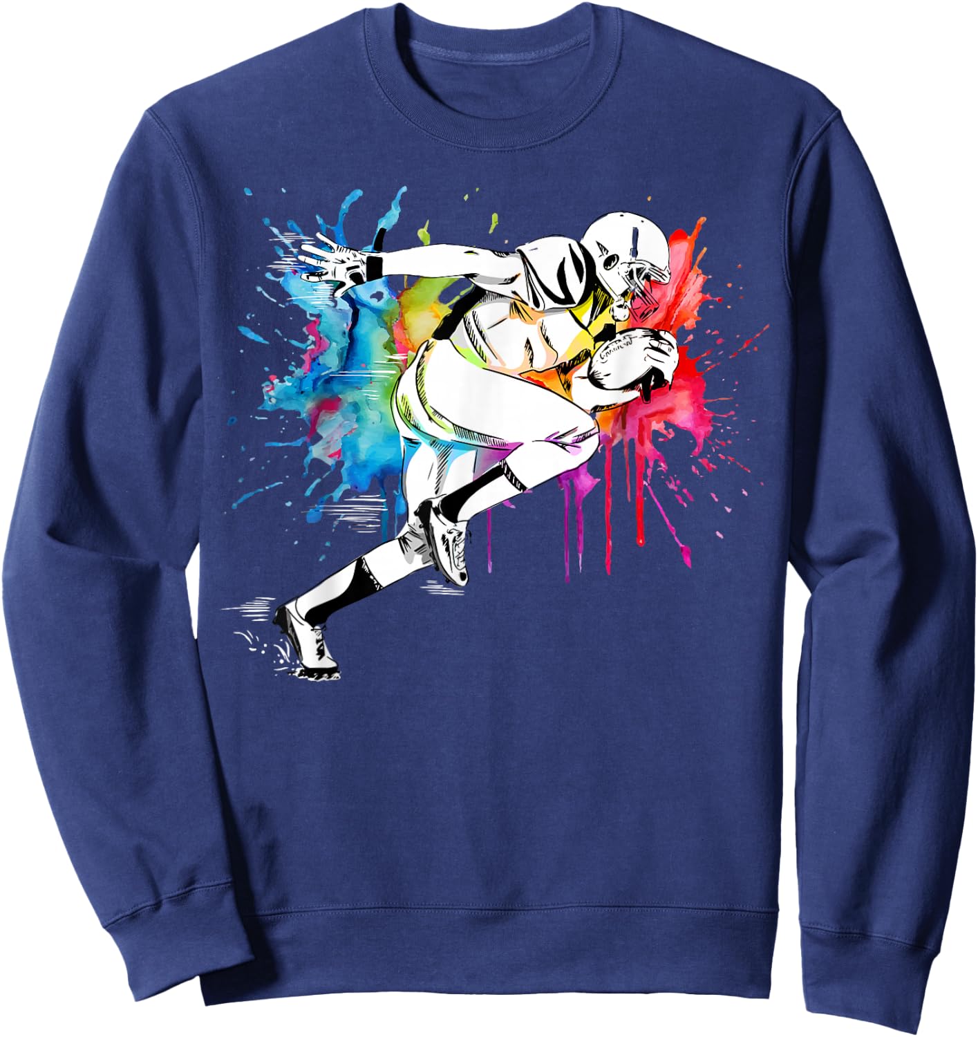 American Football Player Paint Sweatshirt - Sweatshirt | Navy