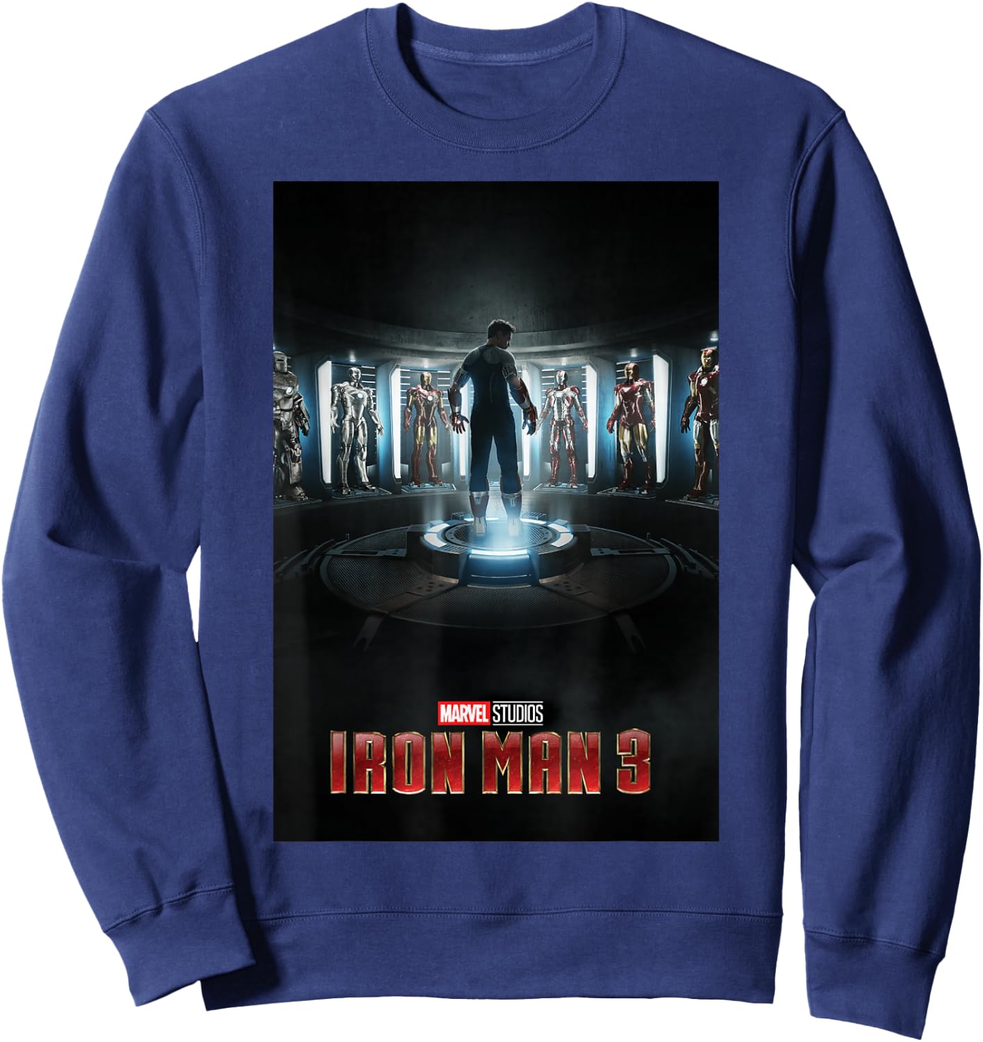 Marvel Studios Iron Man 3 Movie Poster Graphic Sweatshirt - Sweatshirt | Navy