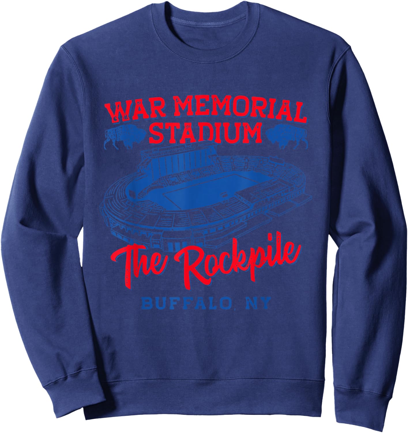THE ROCKPILE Buffalo New York War Memorial Stadium NY Sweatshirt - Sweatshirt | Navy