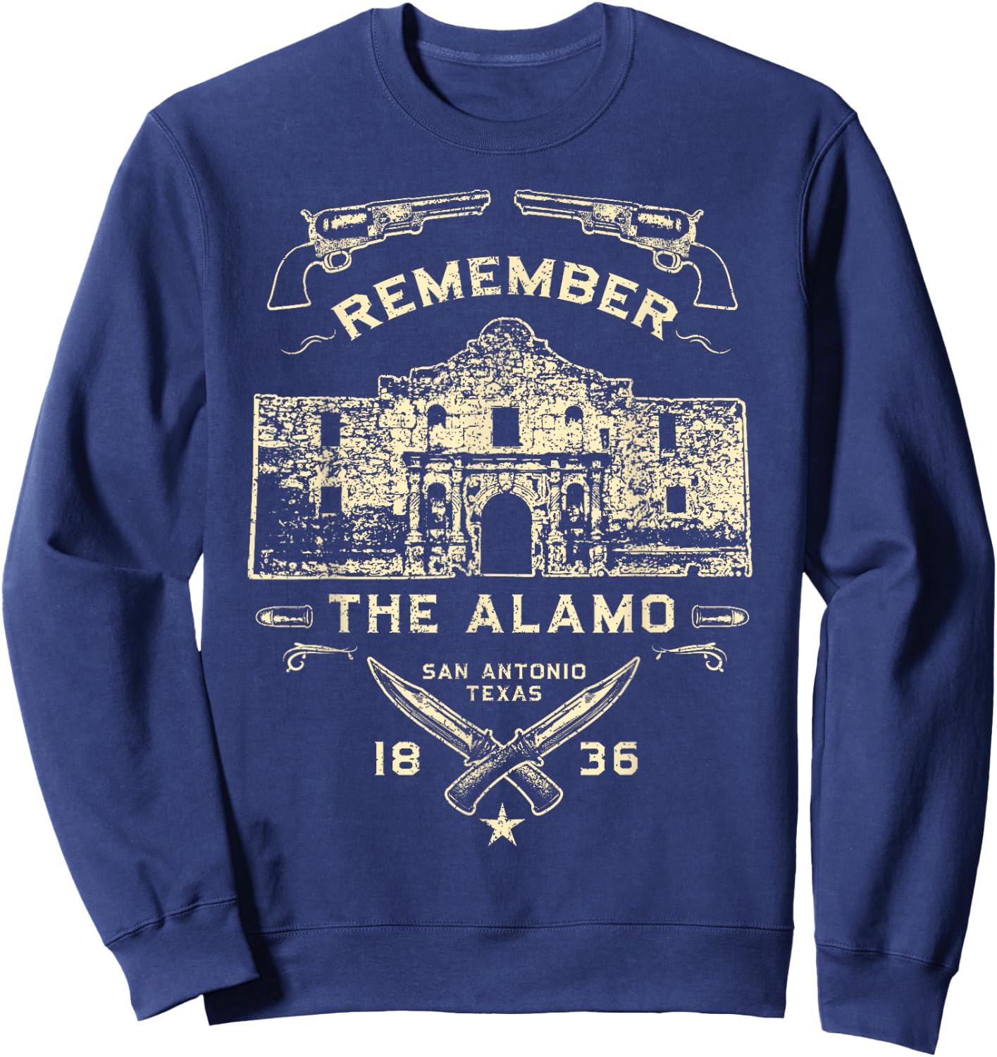 Texas Remember The Alamo San Antonio Pride Shirt Sweatshirt - Sweatshirt | Navy