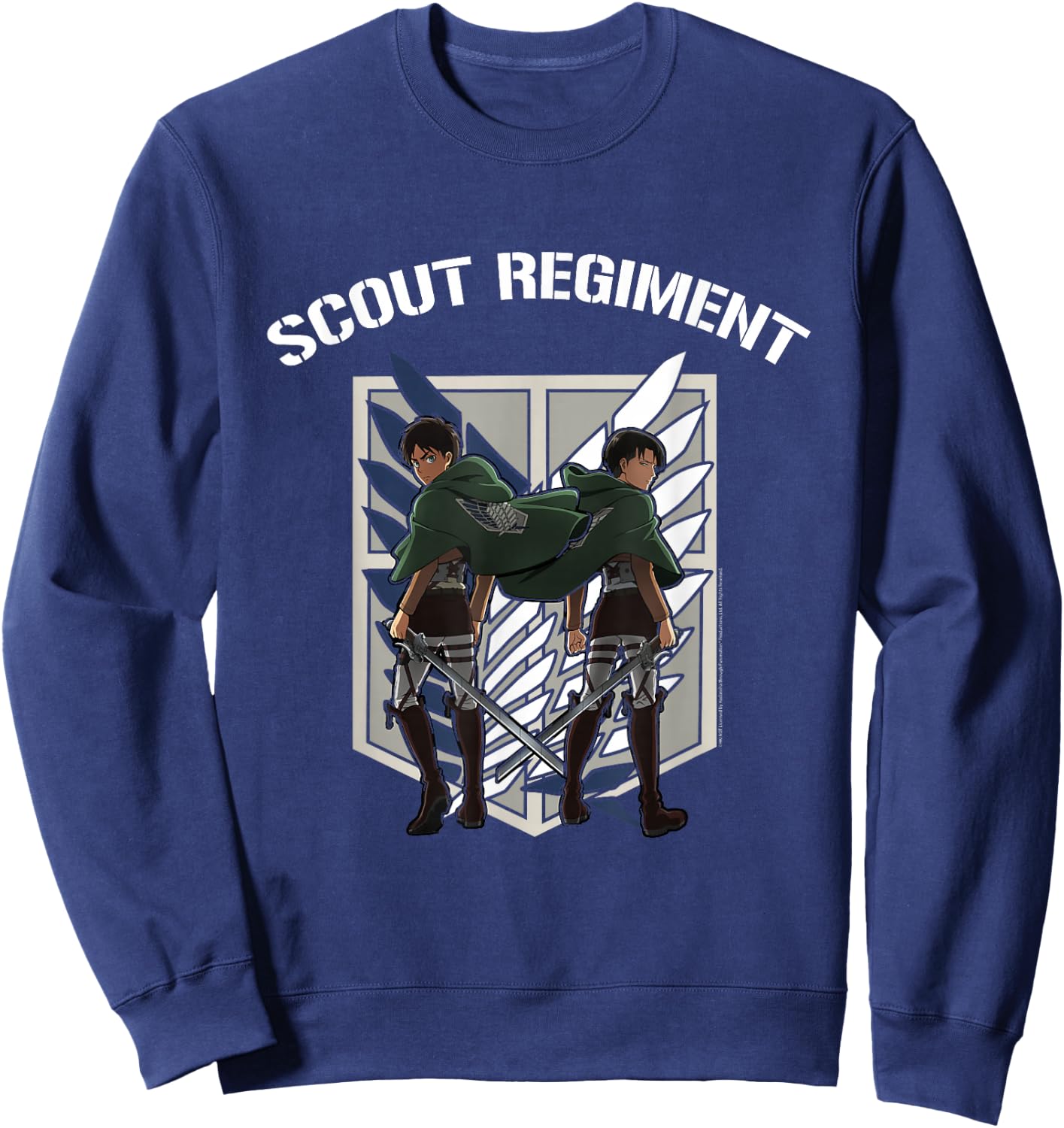 Attack on Titan Survey Corps Scout Regiment Anime Sweatshirt - Sweatshirt | Navy