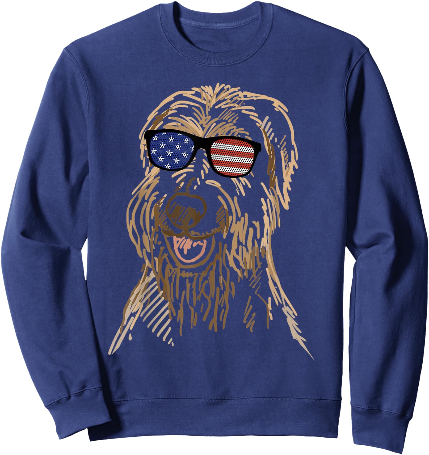 Soft Coated Wheaten Terrier in glasses T Shirt Sweatshirt - Sweatshirt | Navy