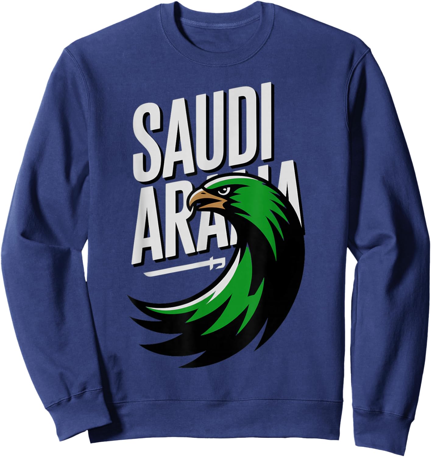 Classic Saudi Arabia Flag Country Vacay Cheer Vacation Sweatshirt - Sweatshirt | Navy