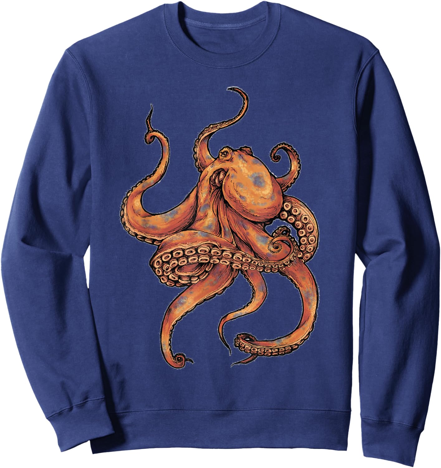 Octopus T Shirt women boys girls kids Sweatshirt - Sweatshirt | Navy