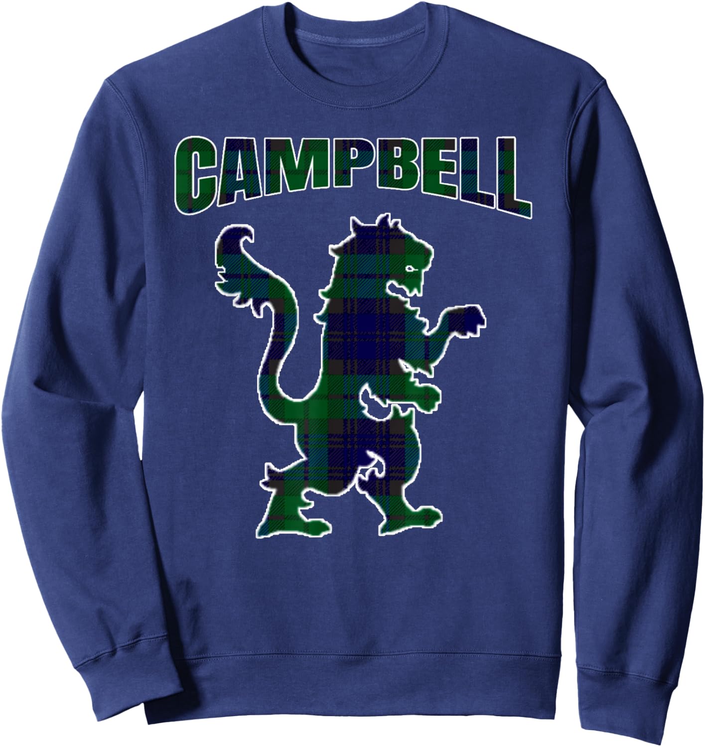 Campbell Clan Kilt Tartan Lion Namesake Scottish Sweatshirt - Sweatshirt | Navy
