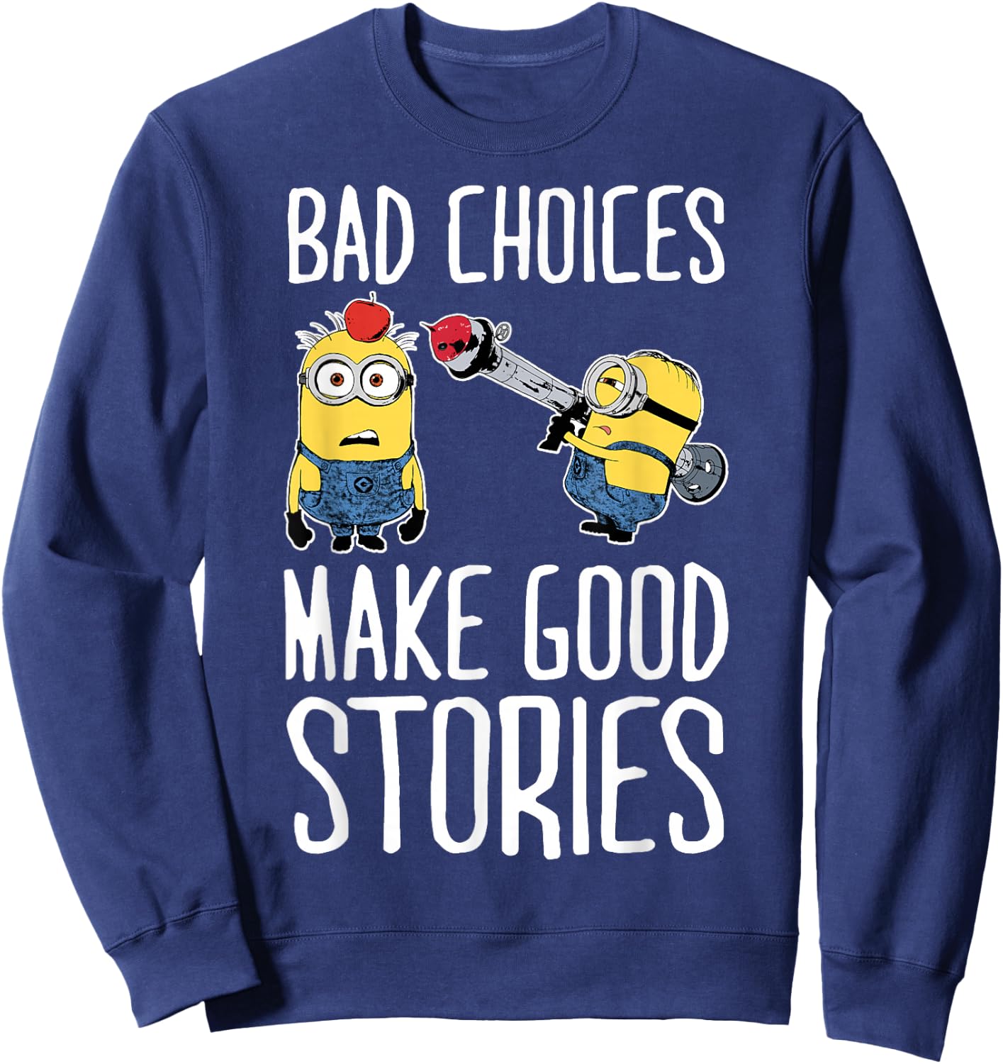 Despicable Me Minions Humor Good Stories Graphic Sweatshirt - Sweatshirt | Navy