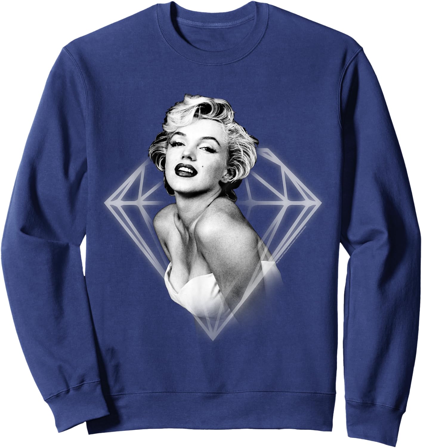 Marilyn Monroe Glowing Diamond Sweatshirt - Sweatshirt | Navy