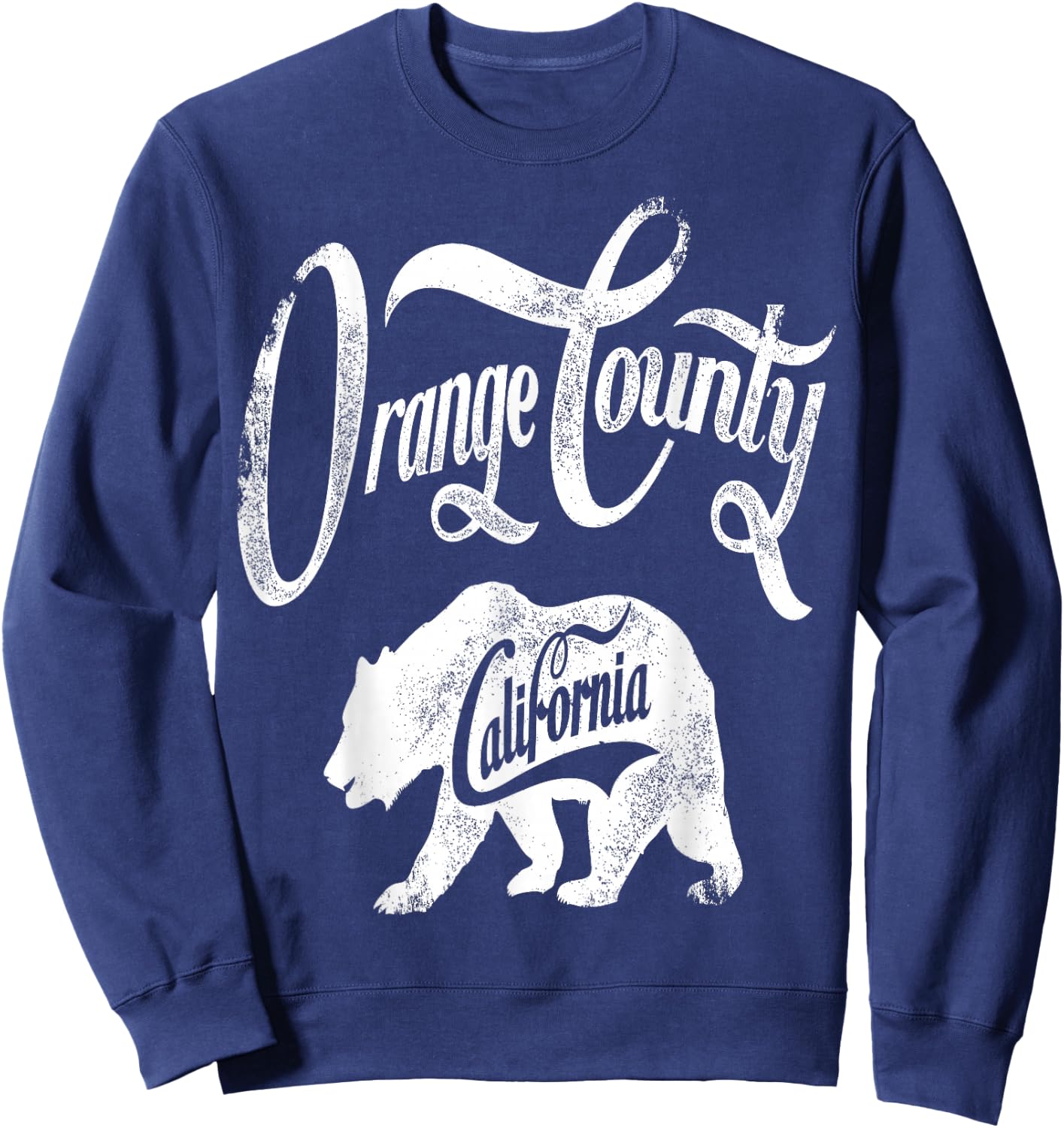 Bear Orange County California Vintage Retro Sweatshirt - Sweatshirt | Navy