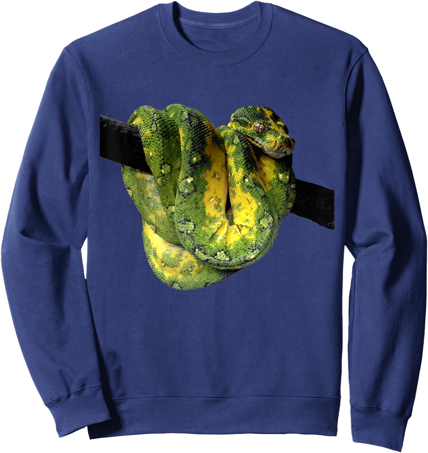 Green Tree Python Reptile Photography Sweatshirt - Sweatshirt | Navy