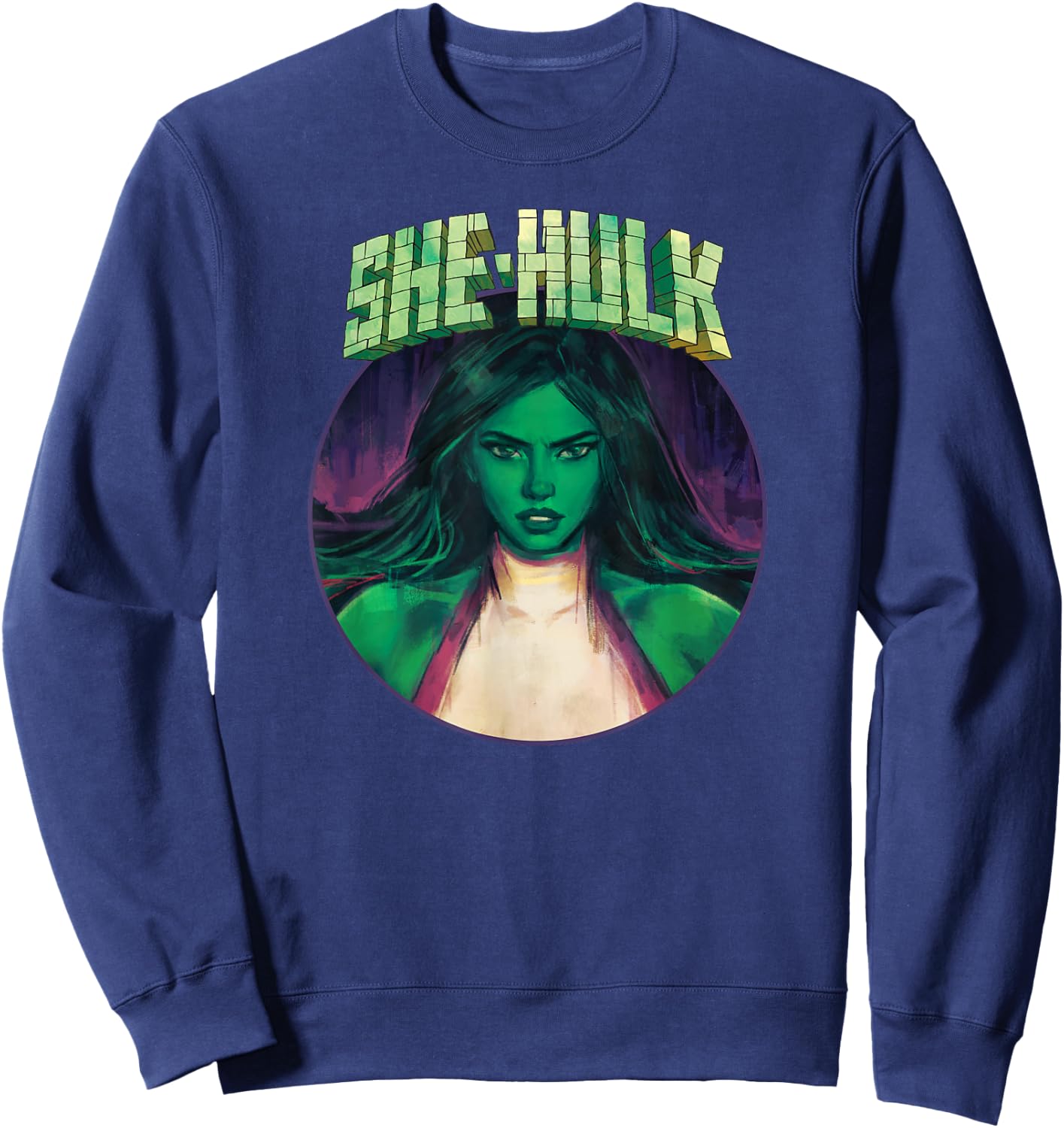 Marvel She-Hulk Powers of a Girl Portrait Sweatshirt - Sweatshirt | Navy
