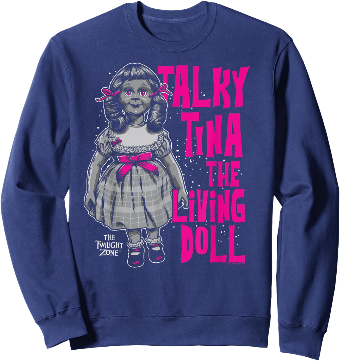 The Twilight Zone Talky Tina Living Doll Retro TV Show Sweatshirt - Sweatshirt | Navy