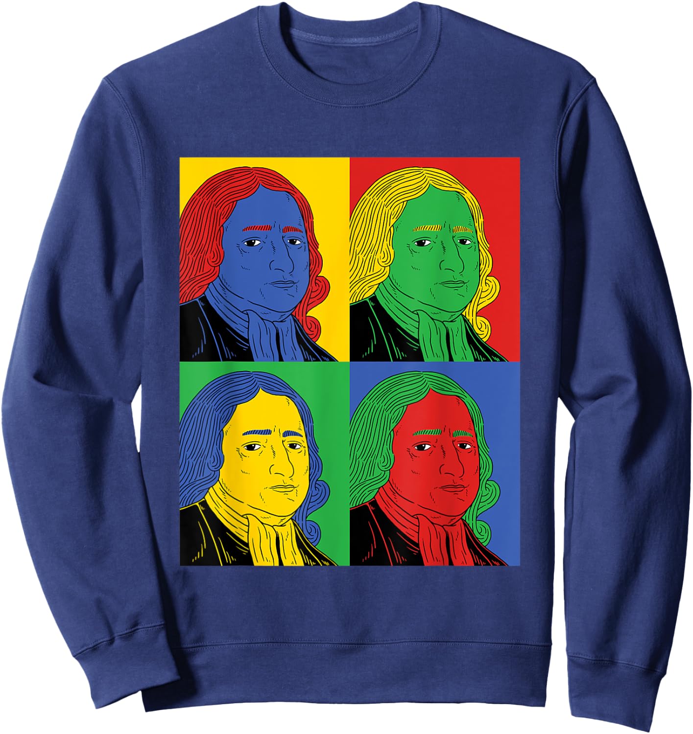 John Wesley Pop Art - Retro History Sweatshirt - Sweatshirt | Navy