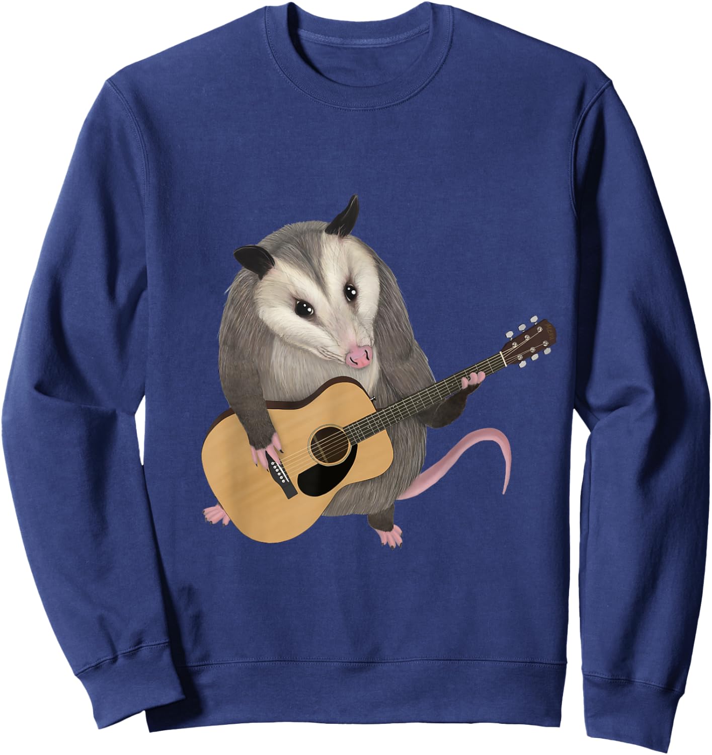 Opossum playing the acoustic guitar - possum Sweatshirt - Sweatshirt | Navy