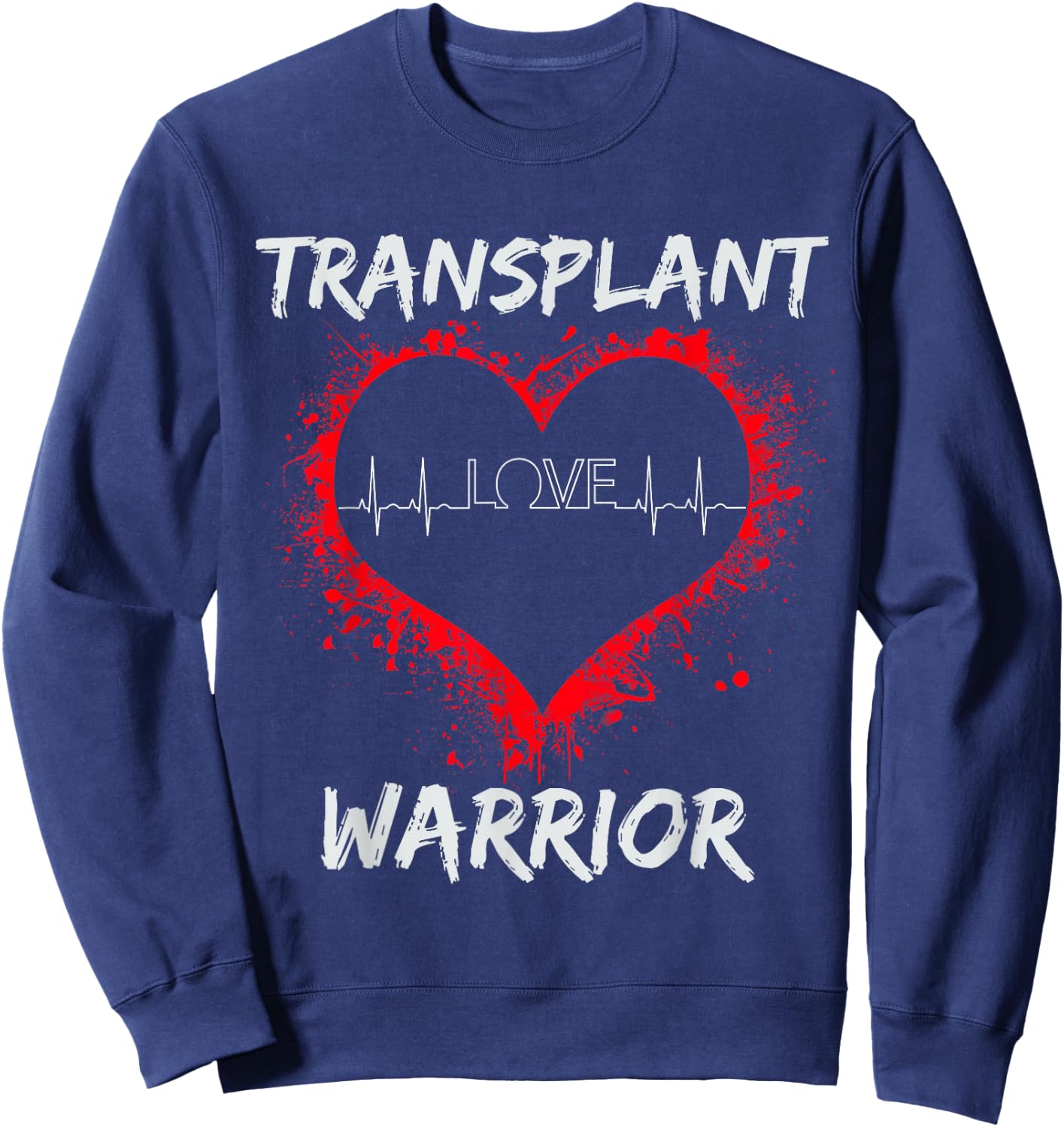 Heart Transplant - Transplant Warrior kids women men Sweatshirt - Sweatshirt | Navy