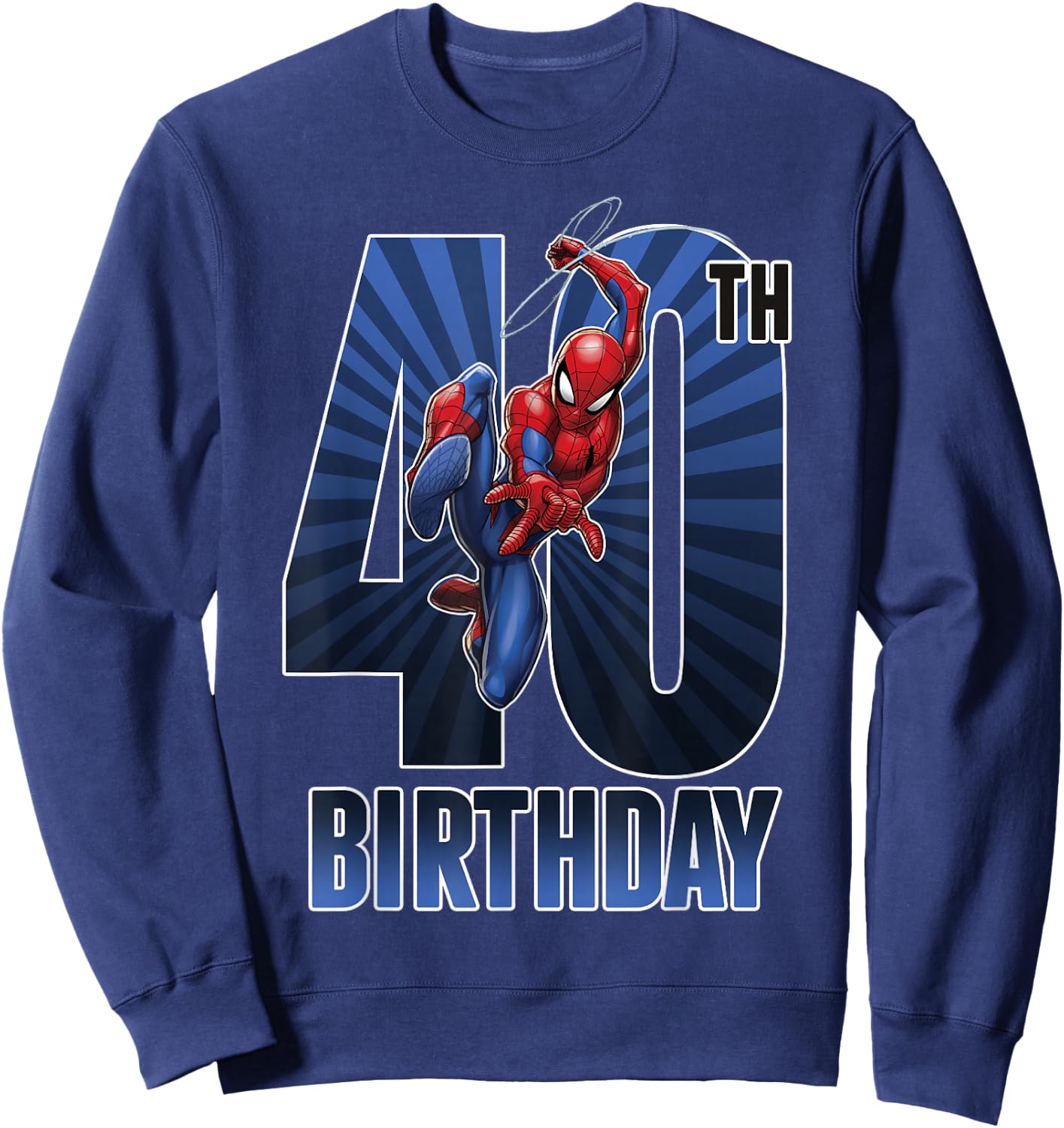 Marvel Spider-Man Swinging 40th Birthday Graphic Sweatshirt - Sweatshirt | Navy