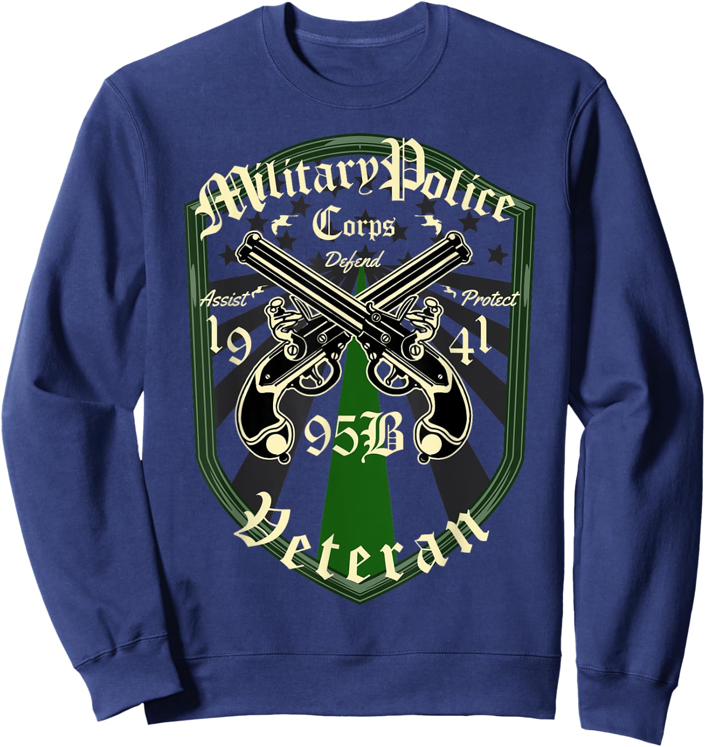 Military Police 95 Bravo Veteran Sweatshirt - Sweatshirt | Navy