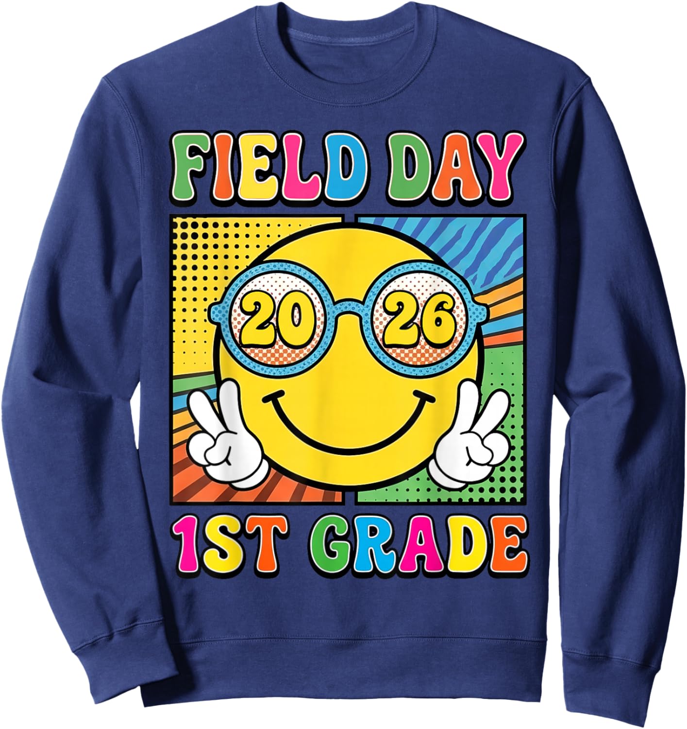 1st Grade Teacher Student First Grade Team Sweatshirt - Sweatshirt | Navy