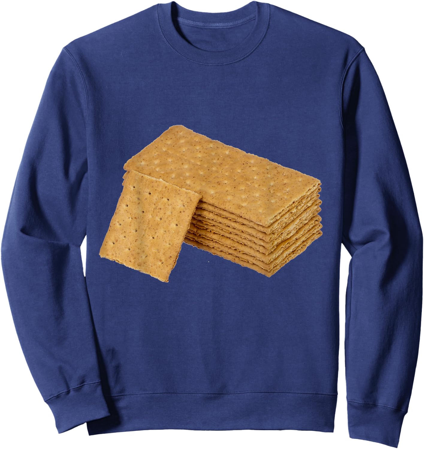Smores Ingredients and Camping Essentials Graham Cracker Sweatshirt - Sweatshirt | Navy