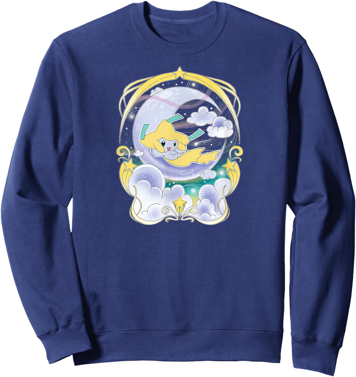 Pokémon - Jirachi Celestial Night Sky Moon Mythical Type Sweatshirt - Sweatshirt | Navy