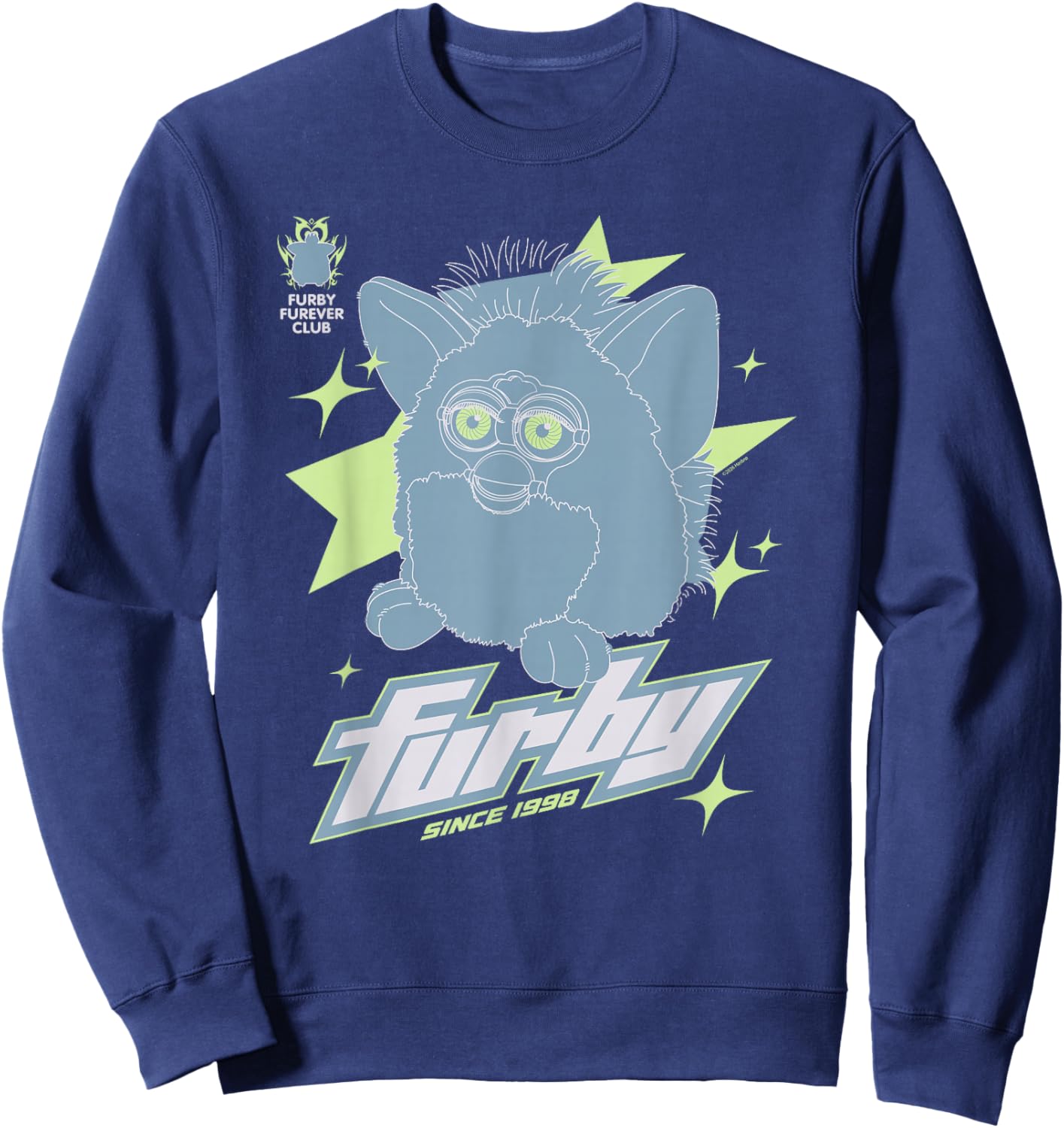 Furby Forever Club Techno Rave Electric 1998 Sweatshirt - Sweatshirt | Navy