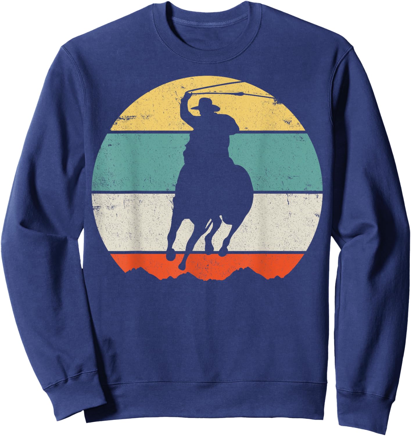 Horse Roping Cowboy Sweatshirt - Sweatshirt | Navy