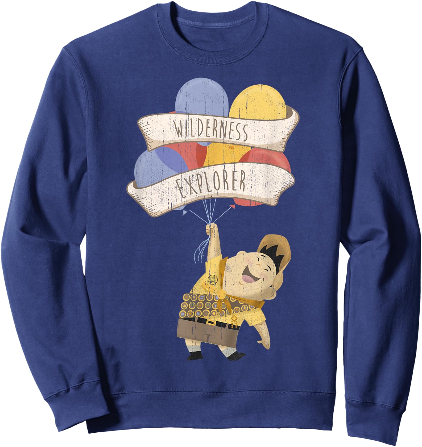 Disney Pixar Up Distressed Wilderness Explorer Russell Sweatshirt - Sweatshirt | Navy
