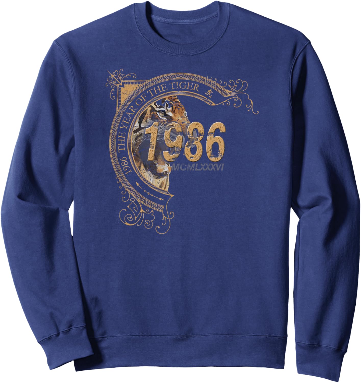 Born in 1986 - Chinese Year of the Tiger Sweatshirt - Sweatshirt | Navy