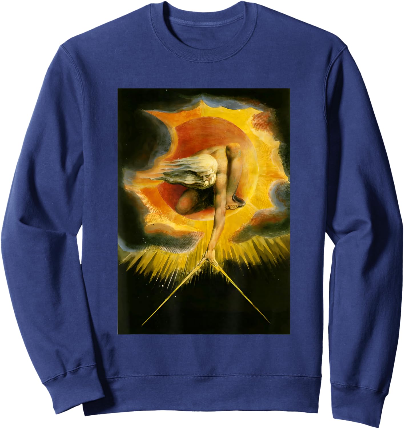 The Ancient of Days by William Blake (1794) Sweatshirt - Sweatshirt | Navy