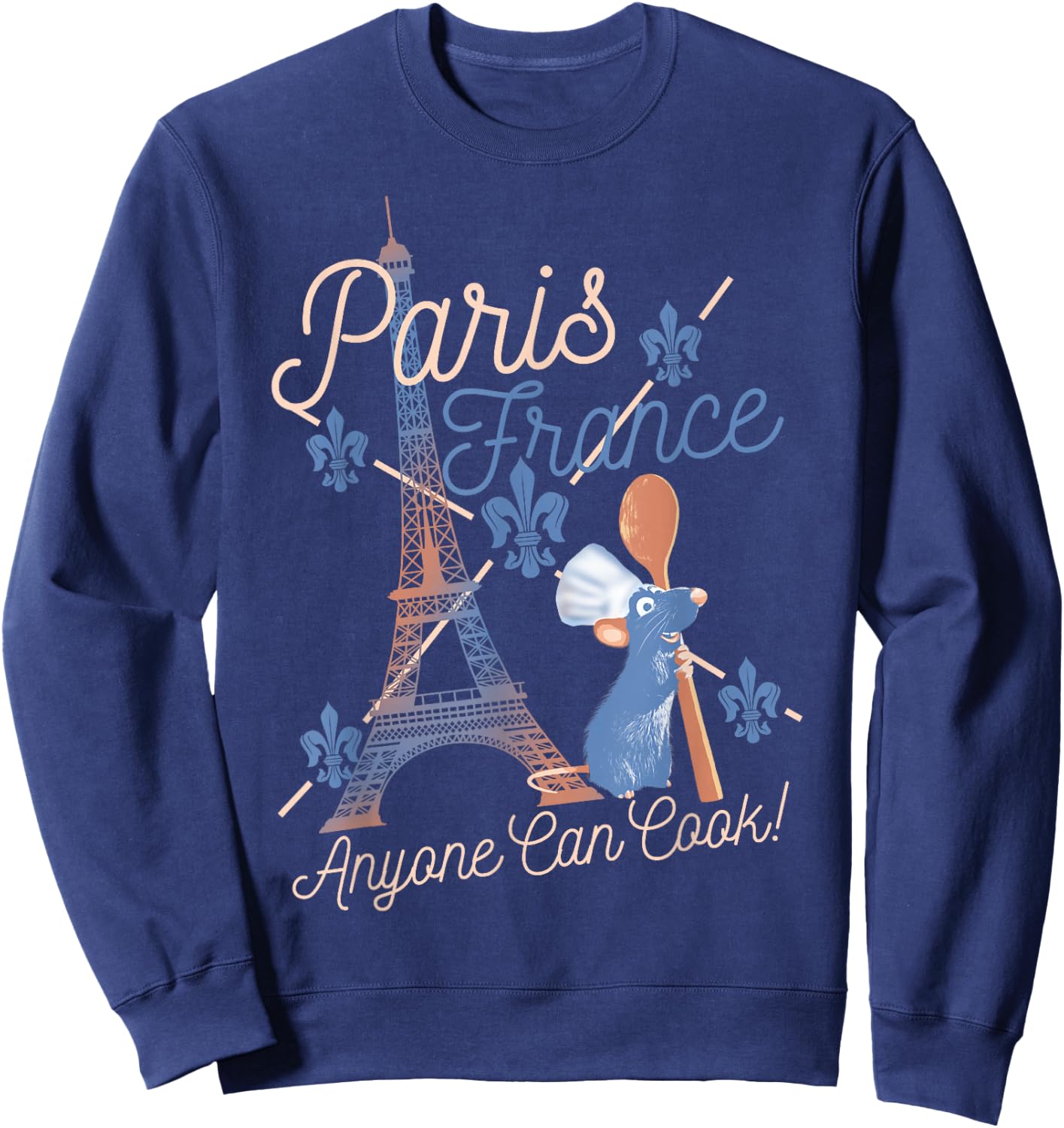 Disney Pixar Ratatouille Remy Paris France Poster Small Sweatshirt - Sweatshirt | Navy