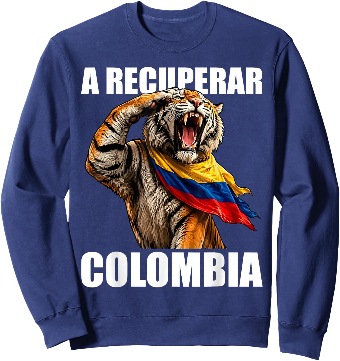 Abelardo Presidente 2026 Colombian Flag Firme por la Patria Sweatshirt - Sweatshirt | Navy