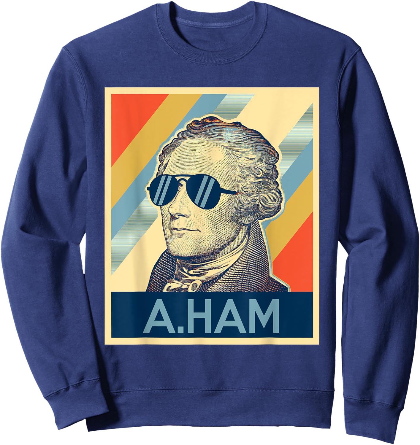 Hamilton wearing sunglasses Sweatshirt - Sweatshirt | Navy