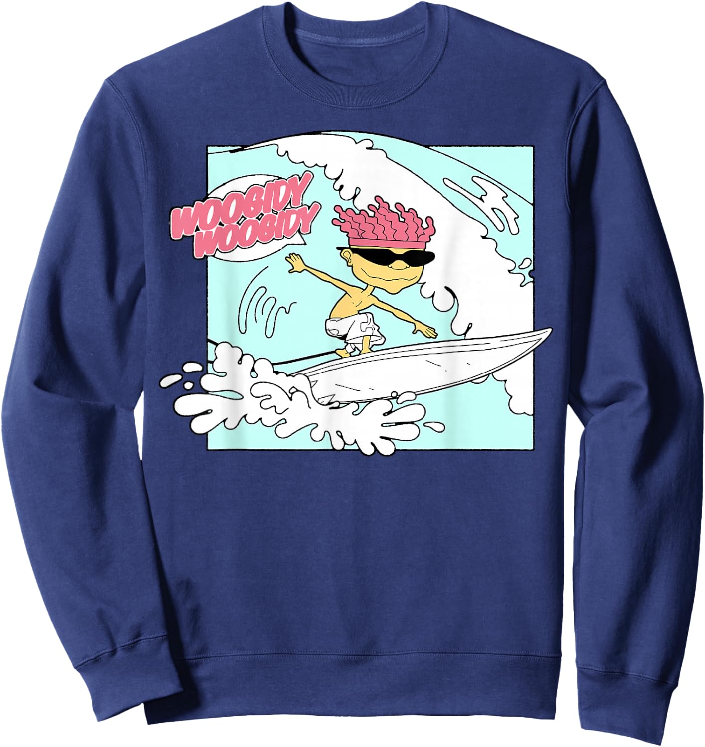 Rocket Power Otto Woogidy Woogidy Surfs Up Graphic Sweatshirt - Sweatshirt | Navy