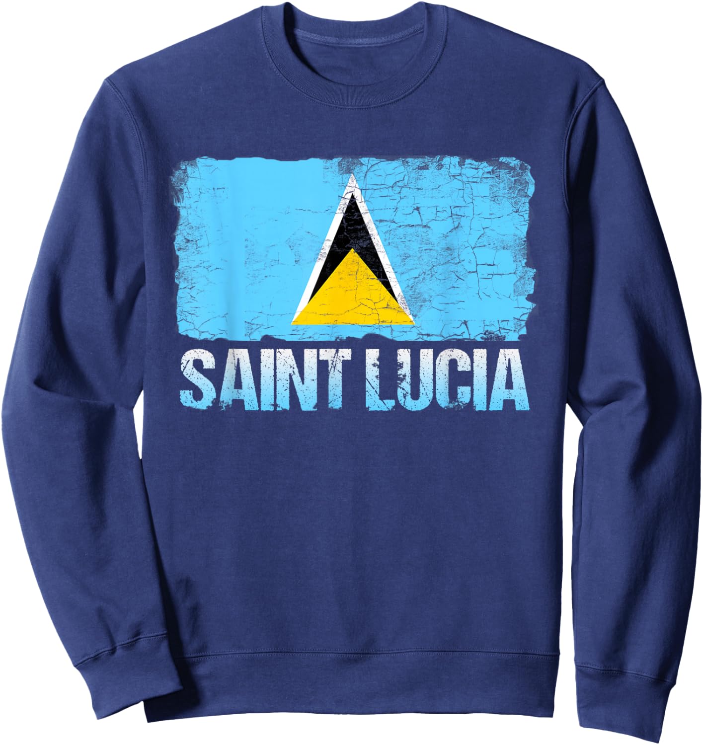 Saint Lucia Flag -Saint Lucian Flag Gift Sweatshirt - Sweatshirt | Navy