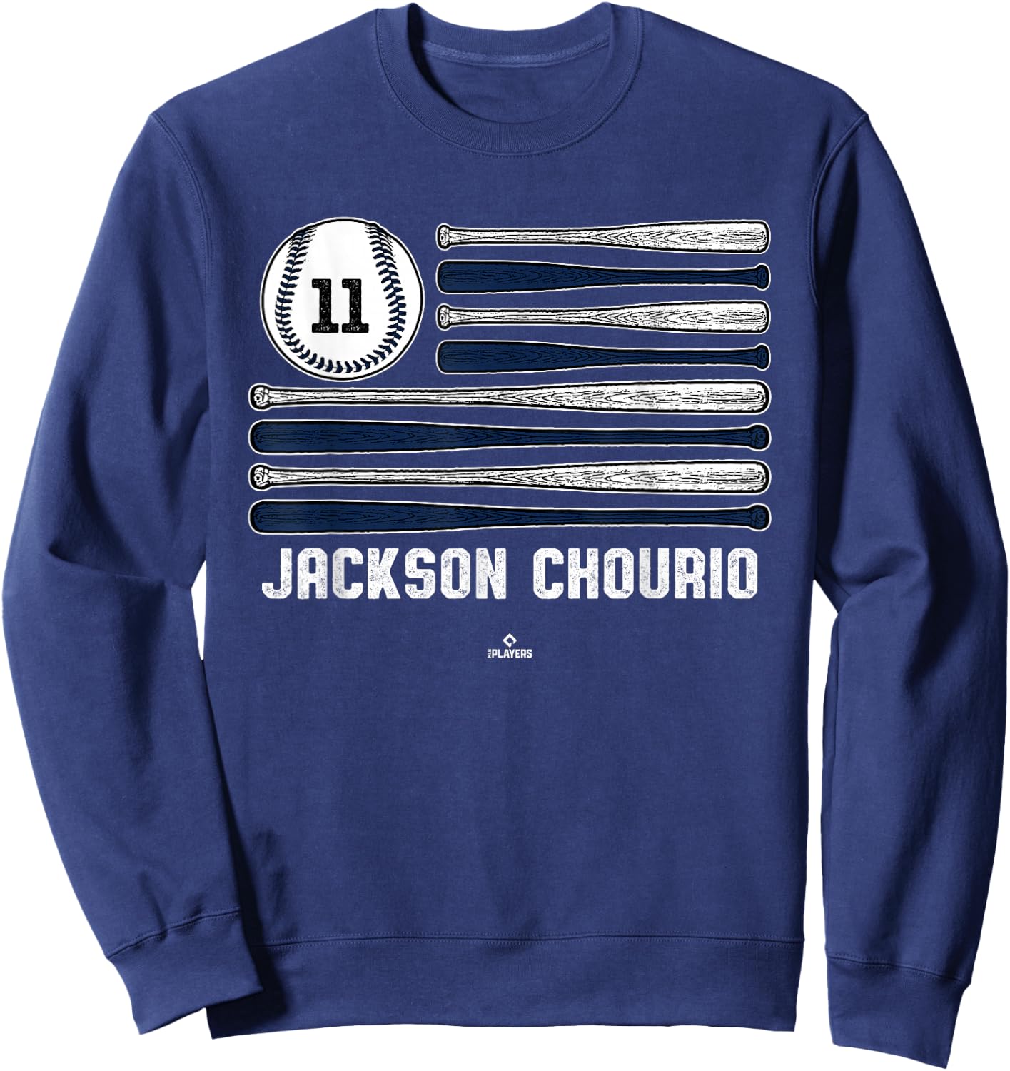 Baseball American Flag Jackson Chourio Milwaukee Baseball Sweatshirt - Sweatshirt | Navy