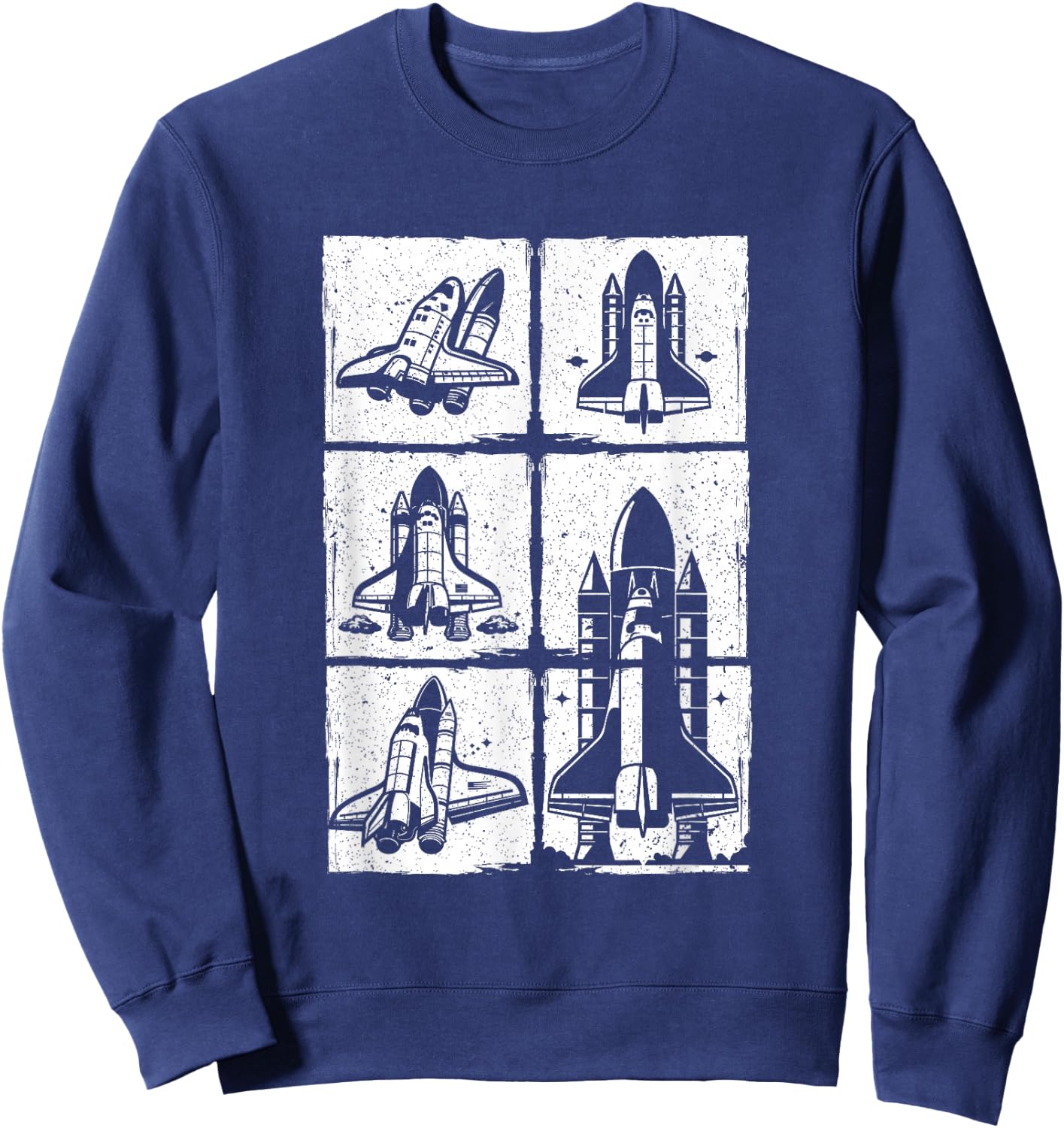 Vintage Retro Space Shuttle Sweatshirt - Sweatshirt | Navy