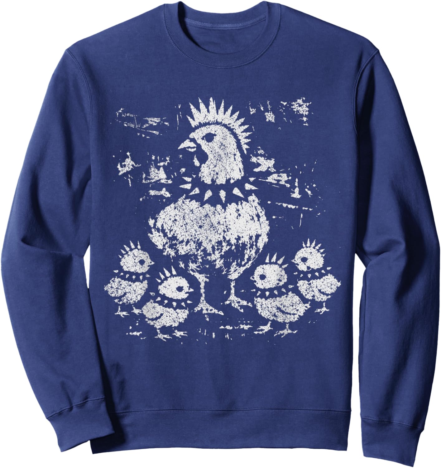 Punk Chicken Grunge Rebel Chicken Punk Rock Music Sweatshirt - Sweatshirt | Navy