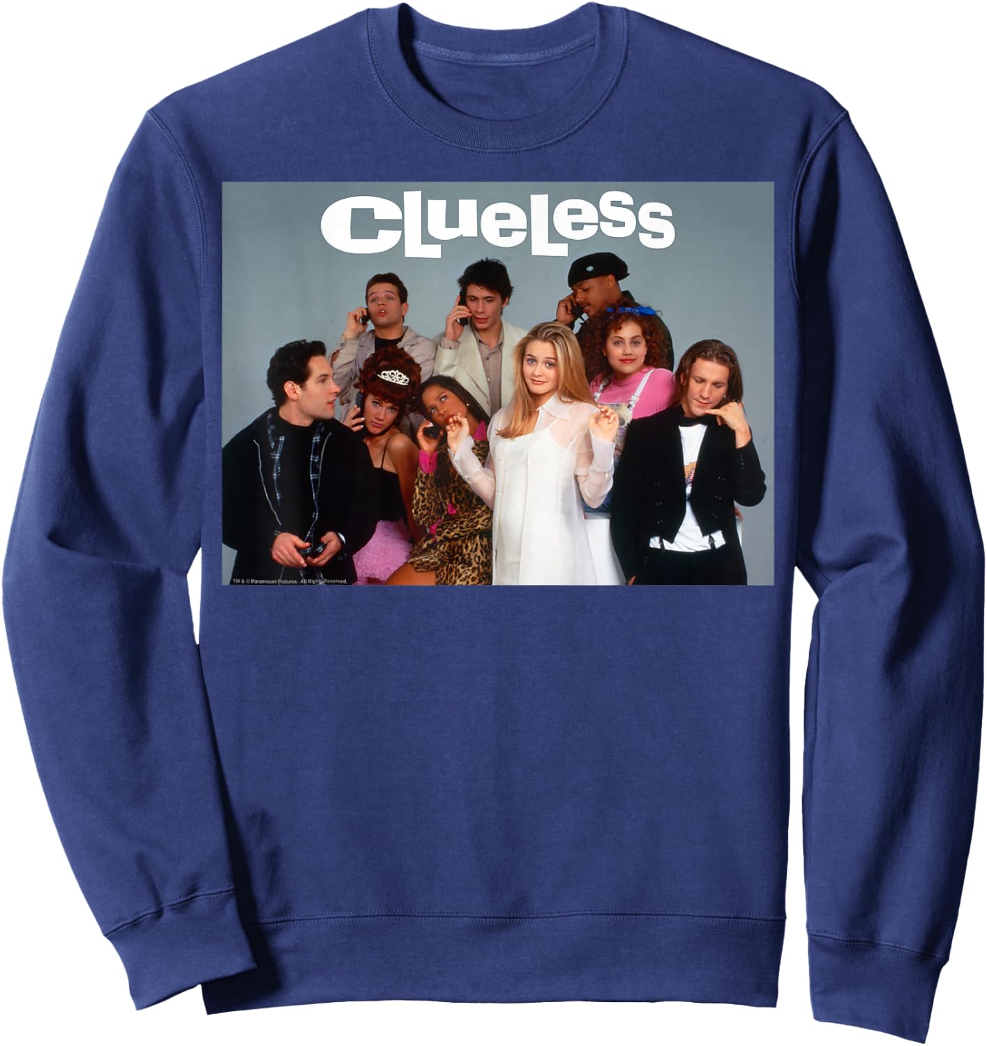 Clueless Cher and The Cast Group Shot Graphic Sweatshirt - Sweatshirt | Navy