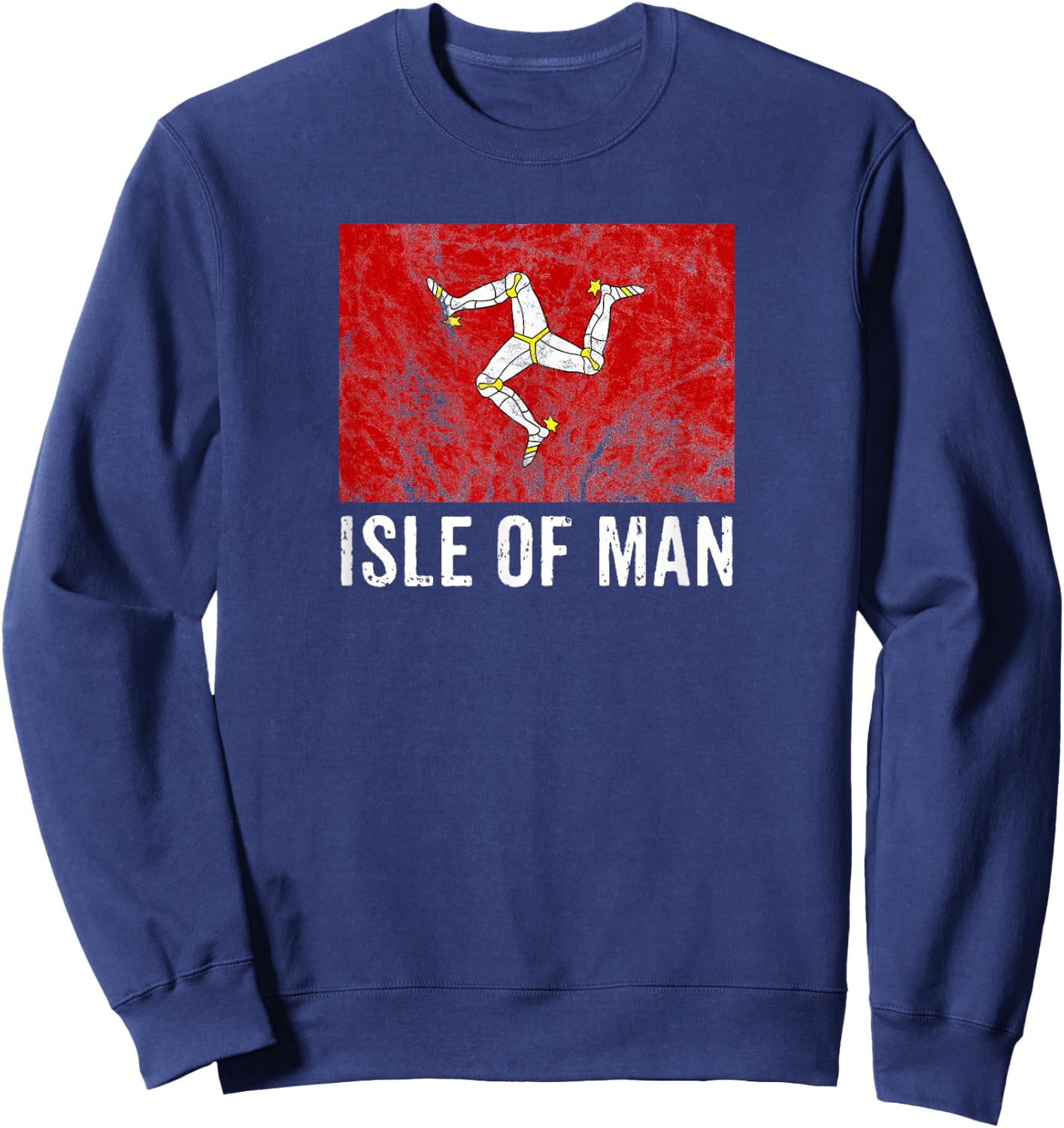 Isle Of Man Traditional Manx Flag Vintage 3 Legs Of Man Sweatshirt - Sweatshirt | Navy