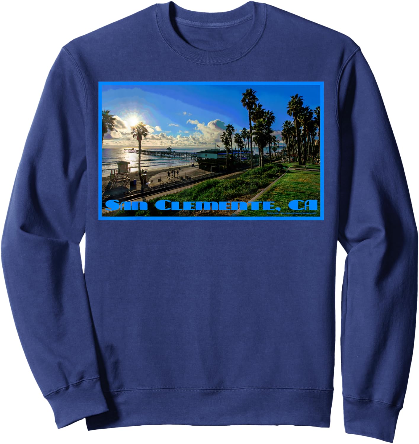 San Clemente California Beach Shirt Sweatshirt - Sweatshirt | Navy