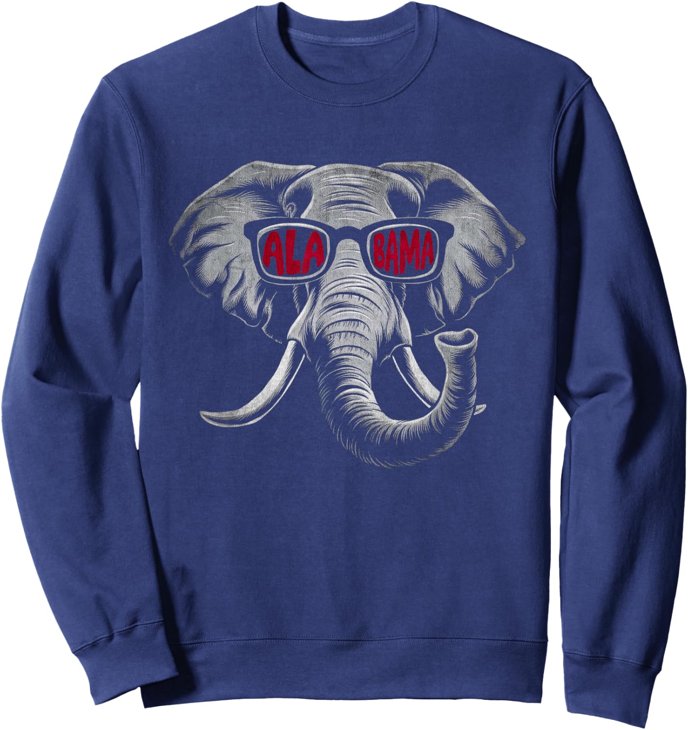 Graphic Alabama Elephant Name Personalized Spirit Evergreen Sweatshirt - Sweatshirt | Navy